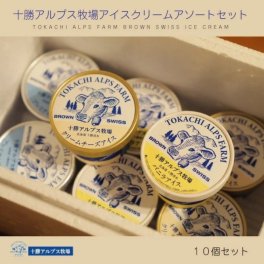 ミルクアイス10個セット (プレミアムアイス・濃厚ショコラ・バニラ・クリームチーズ・あずき各2個) ブラウンスイス生乳 十勝アルプス牧場 放牧 北海道 十勝 ミルク 芳醇な旨味 希少牛 進物 アイスクリーム・シャーベット