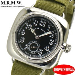 M.R.M.W. モントルロロイ ミリタリーウォッチ ザ・クッションウォッチ クォーツ ブラック文字盤  腕時計 Montre Roroi Military WatchThe Cushion Watch Black CU-BL-02 バレンタインデー クリスマス 結婚記念日 還暦祝い 入学 卒業 入社祝い 退職 プレゼント ギフト 贈り物 恋人 夫婦 父の日【国内正規品】