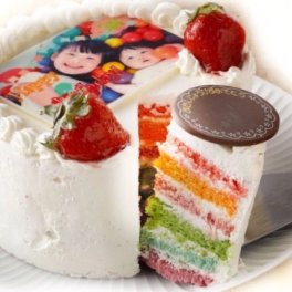 写真 レインボーケーキ