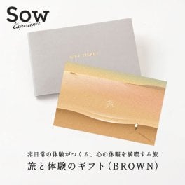 【SOW EXPERIENCE】 ソウエクスペリエンス 旅と体験のギフト（BROWN） 誕生日 結婚祝い 記念日 お祝い 内祝い 結婚記念日 お礼 チケットギフト プレゼント ギフト 父の日 2026 プレゼント
