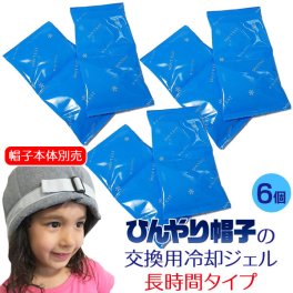 ひんやり帽子の交換用冷却ジェル【長時間タイプ・帽子本体別売】 頭部冷却 頭皮冷却 かぶる氷枕 暑さ対策 熱中症対策 冷却グッズ 氷のう 冷却シート 猛暑対策 氷枕 頭 冷やす 発熱対策 応急処置 冷却ジェル 子ども用 大人用 送料無料