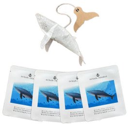 オーシャンティーバッグ ザトウクジラのティーバッグ 青いレモングラスミントティー 4包 くじら 水族館 おやつ ティータイム お家時間 プレゼント 手土産 プチギフト ギフト メール便送料無料