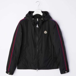 モンクレール MONCLER 1A00085 68352 ジャケット メンズ アウター HATTAB ナイロン ブルゾン フーテッド パイピング 撥水 999 ジップアップ ブラック 1 2