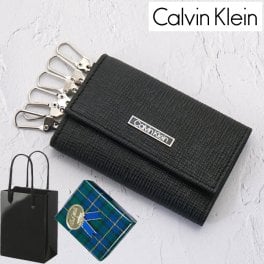 カルバンクライン Calvin Klein キーケース 6連キーホルダー レザー ブラック メンズ  バレンタイン ホワイトデー クリスマス 結婚記念日 還暦祝い 入学 卒業 入社祝い 退職 プレゼント ギフト 贈り物 恋人 夫婦 父の日 母の日 敬老の日 31CK170003