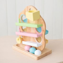 出産祝い TREEスロープ シャーベットカラー  | 誕生日プレゼント   1歳 1歳半 2歳 女の子 男の子 赤ちゃん 誕生日 プレゼント おもちゃ木製 知育玩具 スロープ ボール 誕生日 クリスマス プレゼント 入園祝い ギフト ベビーギフト  エデュテ ORG-023