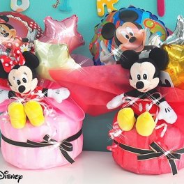 【ディズニーミッキー＆ミニーバルーン】おむつケーキ