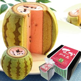 【すいかバウム】 バウムクーヘン | お菓子 スイカ おもしろ ギフト お土産 手土産 千葉県 バームクーヘン スイーツ お取り寄せスイーツ 千葉 インスタ映え 内祝い 出産内祝い お取り寄せ お茶菓子  お返し 退職 おかし お世話になりました