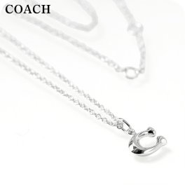 コーチ ネックレス レディース ブランド COACH ペンダント ロゴ 335949 RHO 030 シルバー アクセサリー