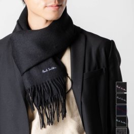 ポールスミス マフラー Paul Smith M1A933DAS04 メンズ レディース ファッション小物 ストール ウール 180×25 おしゃれ 秋冬 防寒 シンプル ロゴ クリスマス プレゼント ギフト お祝い 通学 通勤 全5色