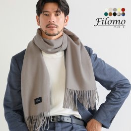 ストール マフラー メンズ カシミヤ ブレンド チェック 無地 厚手 肩掛け ブランド Filomo 秋 冬 春 チェック柄 カシミヤ混 ウール 男女兼用 ユニセックス あたたかい シンプル プレゼント ギフト (02000327-mens-1r) バレンタイン 成人祝い