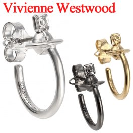 ヴィヴィアンウエストウッド ピアス メンズ レディース Vivienne Westwood オーブ ヴェラシングルフープピアス 片耳用 6203008D(62030051) 選べる3色 【ラッピング無料 誕生日 お祝い プレゼント ギフト 贈り物】