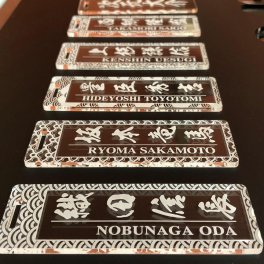 ★ネームタグ★ ゴルフ ネームプレート クリア ★ 革ベルト付　ゴルフバック用