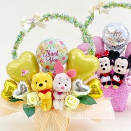 祝電 電報 結婚式 おしゃれ ぬいぐるみ 結婚祝い バルーン フラワー ギフト ウェディング 受付 飾り ウェルカム 記念日 サプライズ  装飾 風船 卓上  送料無料 造花