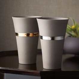 陶器 J-mode　ペア タンブラー 上品　リング ペアカップ