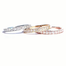 【送料無料】人気のフチあり！K10 0.20ct ダイヤモンドエタニティリングber0408 