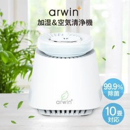 空気清浄機 加湿器 卓上 コンパクト 10畳 [ arwin USB加湿空気清浄機 AAP-K9 LEDライト付き 容量 180ml ] コンパクト マイナスイオン ハウスダスト 消臭 乾燥対策 花粉 PM2.5 静音 加湿機 おしゃれ 静音 卓上