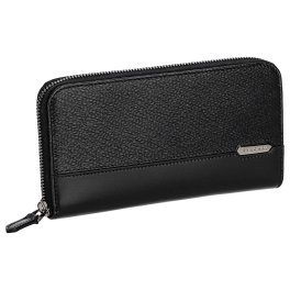 ブルガリ BVLGARI 財布 長財布 ラウンドファスナー長財布 小銭入れ付き 282778 BLK メンズ ブラック レザー