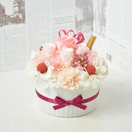 本州送料無料・12時までのご注文で即日発送（土・日・祝は除く）CHERRY POP　誕生日 即日発送 ギフト 結婚祝い 退職祝い 楽屋花 母の日 花 敬老の日 還暦祝い ブリザードフラワー 