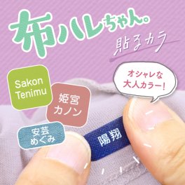 お名前シール 布用ノンアイロン（アイロン不要）【布に貼れる「布ハレちゃん。［貼るカラ］ 】防水 【スピード出荷】クラス名OK。