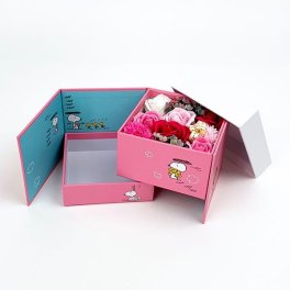 スヌーピー PEANUTS フラワージュエリーBOX［PI］ KAORI お花 小物入れ ギフトボックス ピンク