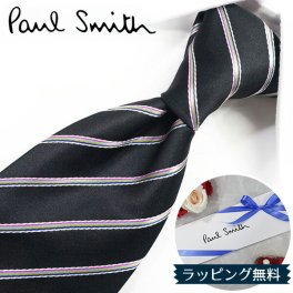 ポールスミス ネクタイ Paul Smith PS59 ストライプ ブラック/マルチカラー 8cm幅 【ポールスミスネクタイ・ブランドネクタイ・ネクタイブランド・ブランドギフト・プレゼント・バースデー】【20代・30代・40代・おしゃれ】