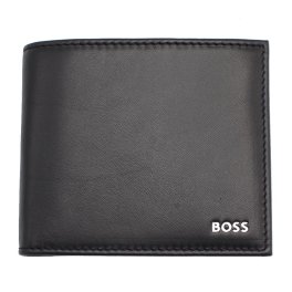 ヒューゴボス　HUGO BOSS　二つ折り財布　50519273　ブラック　BLACK　シープレザー　羊革　Randy_N_4cc_coin　ランディ・エヌ　４クレジットカード＋コインポケット　 ウォレット　ボス