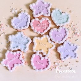 【名入れ】ホイップスター・ハート アイシングクッキー　誕生日　記念日　内祝い　ギフト　プレゼント　推し活　プチギフト　彼氏　彼女　父　母　かわいい　おしゃれ　人気　数字　アルファベット　文字入れ　メッセージ　セミオーダー　オリジナル　花束　フラワーボックス　バースデー　入学　卒業　入社　退職　お祝い　母の日　父の日　夏　梅雨　初夏　星　七夕　ゆめかわ
