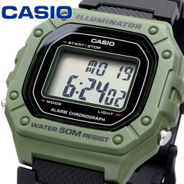 CASIO 腕時計 カシオ 時計 ウォッチ チープカシオ チプカシ スクエア キッズ メンズ W-218H-3AV [並行輸入品]