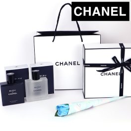 CHANEL(シャネル) 【ギフトセット】ブルー ドゥ シャネルアフターシェイヴ ローション ＋ボディ ウォッシュ ギフトセット【季節のソープフラワーブーケ】