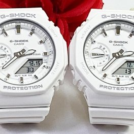 カシオ 恋人たちのGショック ペアウォッチ G-SHOCK GMA-S2100-7AJF GMA-S2100-7AJF 電池式 送料無料 国内正規品 記念日 誕生日 プレゼント お揃い ホワイト 白 クリスマス お祝い 結婚 婚約 20代 30代 40代 50代 カップル 夫婦