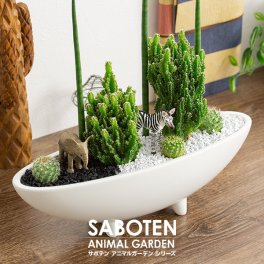 アニマルガーデン 寄せ植え 電磁波サボテン セレウス＆スタッキー 2体選べるシュライヒ動物フィギュアセット