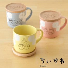 ちいかわ コースター付きマグカップ  マグ アニメ  結婚祝い 大人可愛い 美濃焼 おしゃれ プレゼント 大きめ 陶器 かわいい キャラクター 可愛い 日本 ラッピング 日本製 かわいい ギフト  グッズ  女性  電子レンジ
