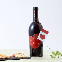 敬老の日【送料無料】【ハートラベルの赤ワイン】ラブ ロッソ ワイン 750ml ギフト ハート ナターレ ヴェルガ IGT ヴェネト イタリアワイン シャークスピア  ラッピング 熨斗 送料無料(北海道、沖縄を除く)