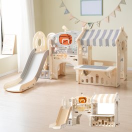 大型遊具 室内 滑り台 ゴール遊び 輪投げ 室内遊具 秘密基地 ブロックテーブル付き すべりだい バスケットゴール 収納スペース キッズパーク トンネル お店屋さんごっこ ジャングルジム 屋内 家庭用 子供 キッズ 男の子 女の子 誕生日 こどもの日 プレゼント クリスマス