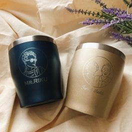 似顔絵 タンブラー 名入れ ギフト 結婚祝い 誕生日 記念日 クリスマス プレゼント クリスマスプレゼント おそろい ペア 退職祝い 送別 無料メッセージカード ギフト 
