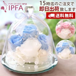 「 ガラスドーム ウェディング ドーム」 プリザーブドフラワー 結婚祝い 結婚記念日 贈り物 プレゼント ギフト 結婚式 電報 両親 新郎 新婦 女性 友人 ブライダル 式場 直送 結婚 婚約 お祝い ローズ 薔薇 バラ おしゃれ ブルー 青 サムシングブルー プリザーブド フラワー