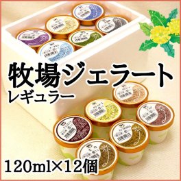 【選べるテイスト】牧場ジェラート『レギュラー』120ml×12個 【長坂牧場】生乳 アイス ジェラート 贈り物 プレゼント ギフト お祝 誕生日 お中元 手土産 パーティ