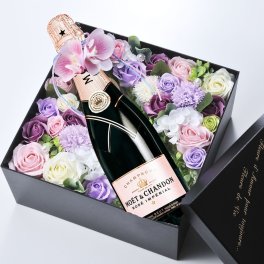 退職 異動 モエ エ シャンドンモエ・エ・シャンドン モエシャンドン ブリュット アンペリアル ロゼ 750ml　ソープフラワーボックスセット