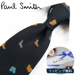 ポールスミス ネクタイ Paul Smith PS143 グッズ ブラック/ブルー 8cm幅 【ポールスミスネクタイ・ブランドネクタイ・ネクタイブランド・ブランドギフト・プレゼント・バースデー】【20代・30代・40代・おしゃれ】