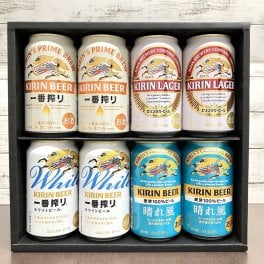 【キリンビール8缶】飲み比べギフトセット 一番搾り ラガー 一番搾りホワイトビール 晴れ風 350ml メッセージカード のし プレゼント 包装 ラッピング 詰め合わせ ギフト 贈り物 贈答品