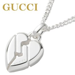 gucci ネックレス メンズ レディース グッチ ペンダント ノット ハート ペンダント シルバー SILVER925 313463 J8400 8106 正規品 シンプル ブランド 新品 年 ギフト 誕生日プレゼント