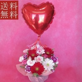 【送料無料!】 ★バルーンフラワー★ ハートレッド バルーンフラワー 【翌日お届け】 【ハート】 【誕生日】 【結婚祝い】 【結婚記念日】 【フラワーバルーン】 【記念日】 【お祝い】【発表会】【ハート型】