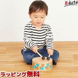 知育玩具 木のおもちゃ クラシックドラム アイムトイ| 誕生日 1歳 男 室内 遊び おもちゃ 誕生日プレゼント 男の子 女 2歳 女の子 プレゼント 赤ちゃん 1歳半 一歳 出産祝い 音の出るおもちゃ 幼児 楽器 木製 太鼓 子供 孫 知育 オモチャ 長く 使える   家