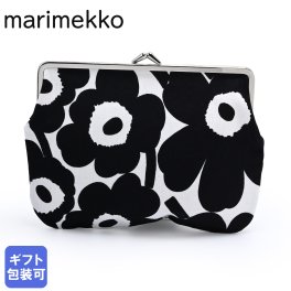 マリメッコ marimekko 小物入れ ポーチ コスメポーチ 化粧ポーチ ペンケース がま口 プリオカス クッカロ ミニ ウニッコ ホワイト 91497 190(75054-190) 北欧雑貨 北欧デザイン  送別会 誕生日 お中元 結婚祝い 結婚式 高級  母の日 成人祝い ホワイトデー