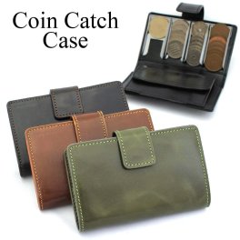 コインキャッチャー 本革 小銭入れ 送料無料 / 小銭入れ メンズ カードケース コイン 革 コインホルダー 小銭入れ コインパース コインケース コインケース レール 小銭入れ レザー メンズ財布 コインケース 送料込み 送料込