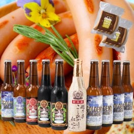 特選ギフト 贈り物 贈答品 プレゼント ビール クラフトビール 金賞受賞ビール 10本 瓶 330ml 飲み比べ ソーセージ 2個の詰合せ お買い得 パーティー お土産 地ビール クラフトビール
