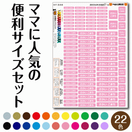 【最短当日発送】 防水 お名前シール ママが選んだ人気サイズセット 22色から選べるから、まだ字が読めなくても色で判別できるよ！ 防水 漢字 ひらがな 無地 シンプル 小学校 小学生 名入れ 極小 はがれない 入学 おなまえシール 2行 おしゃれ 名字 かわいい