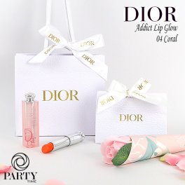 【ギフトセット】DIOR　ディオール アディクト リップ グロウ 　004 コーラル 　　コスメ 化粧品 デパコス ギフト プレゼント ブランド 高級 女性 人気 ラッピング ブーケ 母の日 ホワイトデー クリスマス 誕生日 キット コフレ 彼女 記念日 女友達 感謝【季節のソープフラワーブーケ】