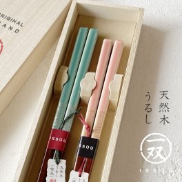 若狭塗 ほのか 夫婦箸 38931_38932　ペア箸 ペア 箸 お箸 プレゼント  敬老の日 実用的 古希 喜寿 両親 顔合わせ ギフト 金婚式 ブランド おしゃれ 結婚祝い はし 日本製 セット 木箱入 一双 還暦祝  長寿  誕生日 母の日 父の日