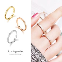 サージカルステンレスリング　Sand grain 316L ステンレス製 華奢リング 極細リング ピンキーリング ミディーリング スキニーリング レディース ユニセックス 指輪 アクセサリー ラメ入り キラキラ 細反射加工　ニッケルフリー　金属アレルギー対応